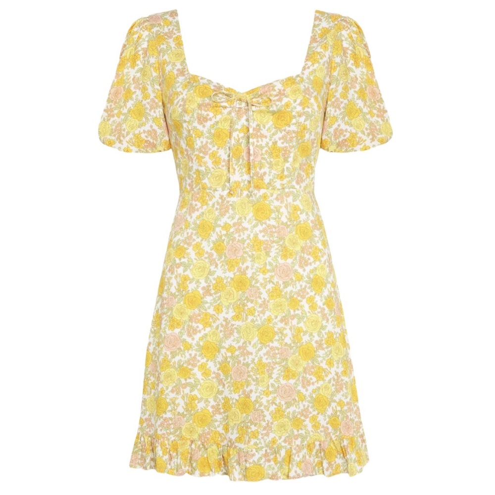 Faithfull The Brand Garden Floral Agathe Mini Dress 4 / Small New with Tag